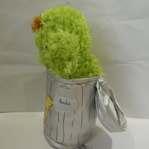 Sesame Street Plush Oscar The Grouch Stuffed Animal “I Love Trash” Can 13” - Picture 2 of 8
